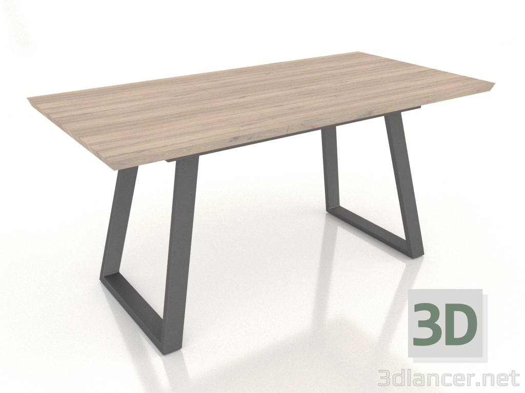 3D modeli Katlanır masa Maryland 120-160 (meşe-siyah) - önizleme