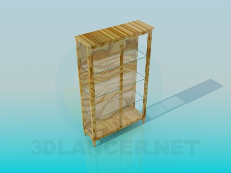 3D Modell Verglaster Bücherschrank - Vorschau