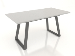 Table pliante Dakota 120-160 (blanc-noir)