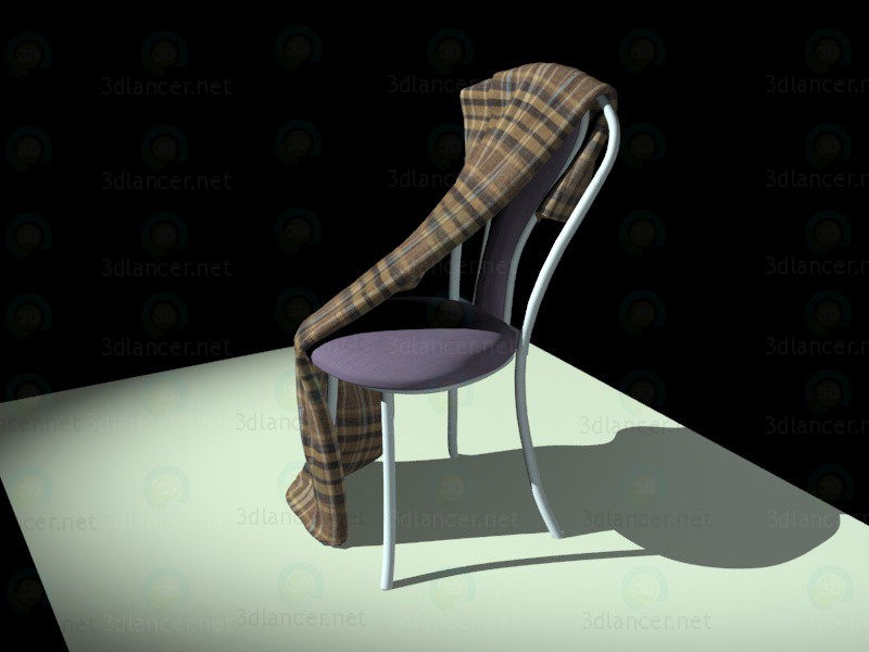 3d Фиолетовый стул модель купить - ракурс