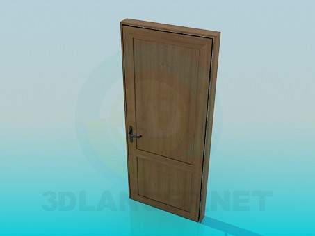 Modelo 3d Porta de madeira - preview