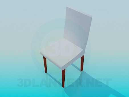 3D modeli Arka ile tabure - önizleme