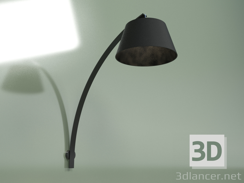 3d модель Настенный светильник Arc KD (черный) – превью