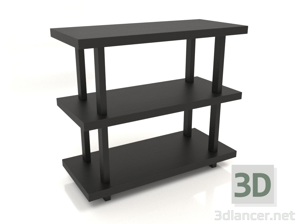 modello 3D Rack ST 01 (900x400x800, legno nero) - anteprima