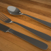 Conjunto de cuchara 3D 3D modelo Compro - render