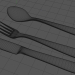 3d 3D Spoon Set model buy - render