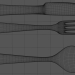Conjunto de cuchara 3D 3D modelo Compro - render