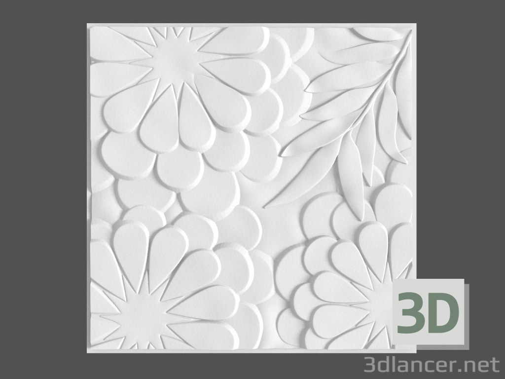 3D modeli 3B panel Flora - önizleme