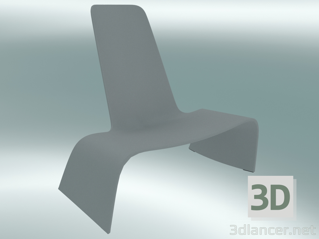 Modelo 3d Poltrona LAND lounge chair (1100-00, cinza sinal) - preview