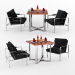 3d Unusual Chrome Lounge Chairs In Leather At model buy - render
