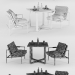 3D Deri Sıradışı Krom Salon Sandalyeleri modeli satın - render