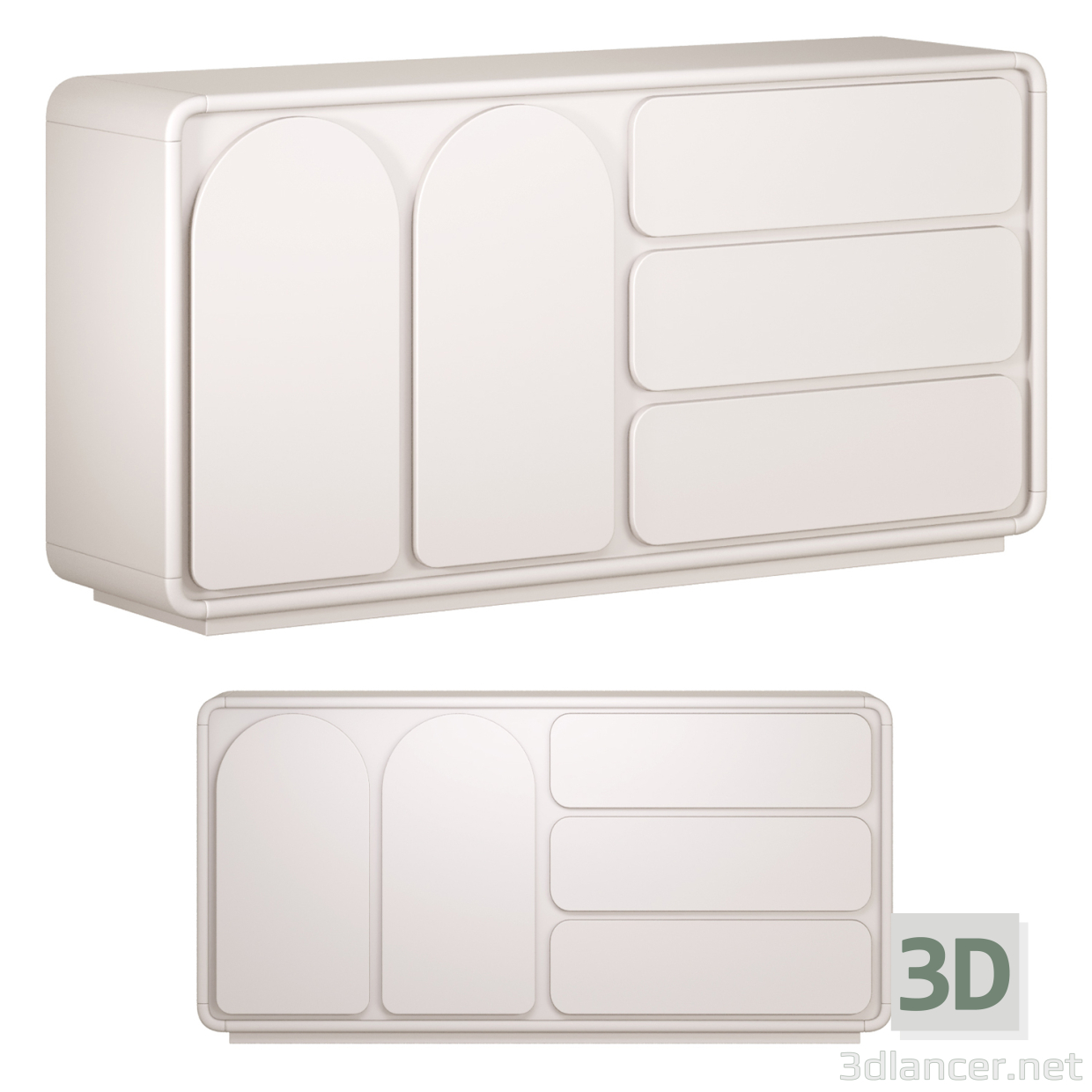 modello 3D di Cassettiera WeiWei comprare - rendering