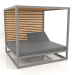 3D Modell Couch mit erhöhten festen Lattenrosten und Decke (Quarzgrau) - Vorschau