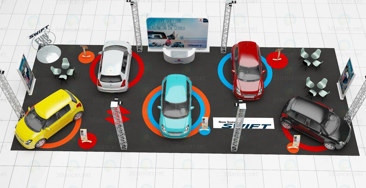 3D Araba yol göstermek modeli satın - render