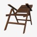 3d model Folding chair (position 3) - preview