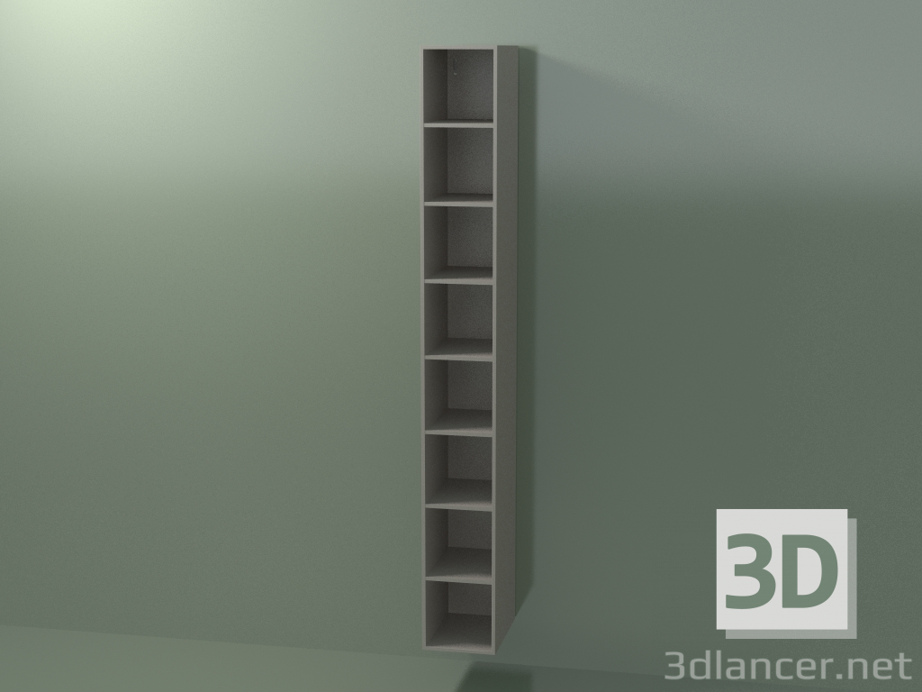 3 डी मॉडल दीवार लंबा कैबिनेट (8DUAFD01, क्ले C37, L 24, P 36, H 192 सेमी) - पूर्वावलोकन
