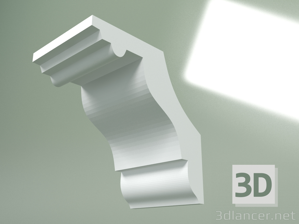 3D modeli Alçı korniş (tavan kaidesi) KT433 - önizleme