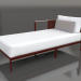 3d model Sofa module, section 2 left (Wine red) - preview