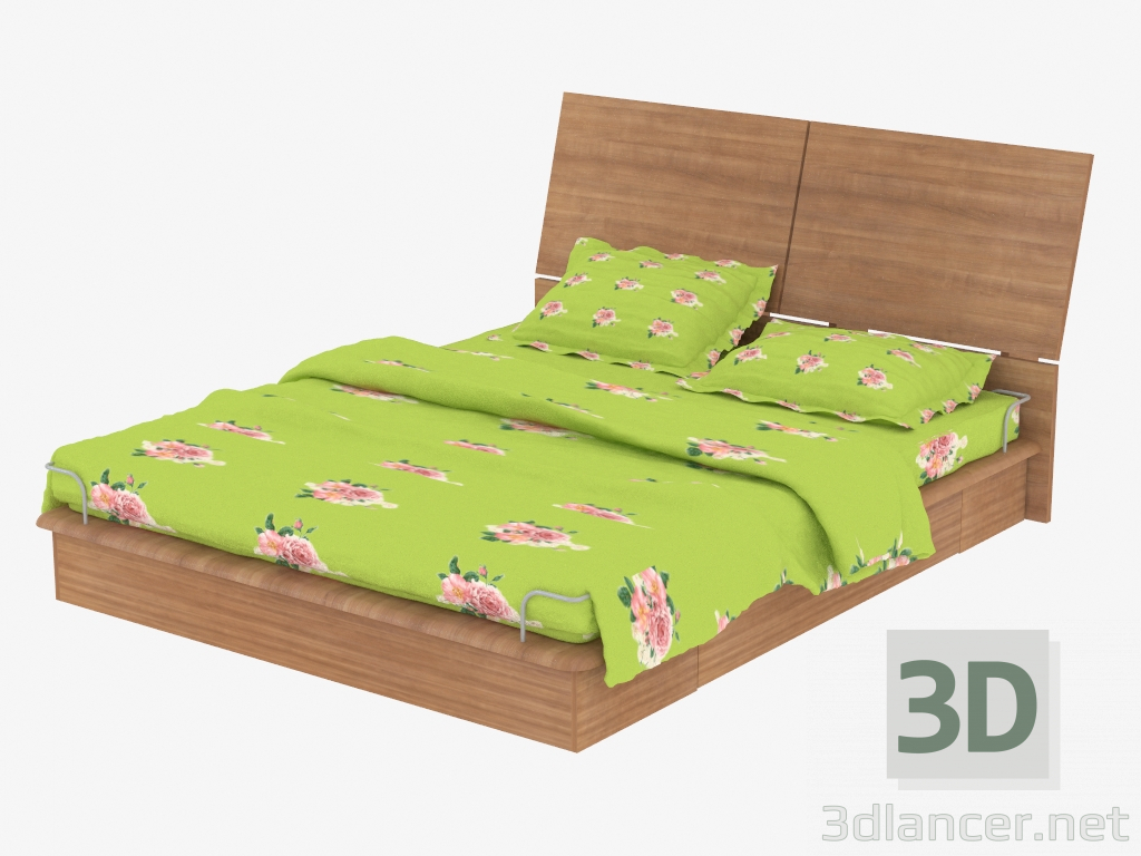 3D modeli Çift kişilik yatak (cr 39) - önizleme