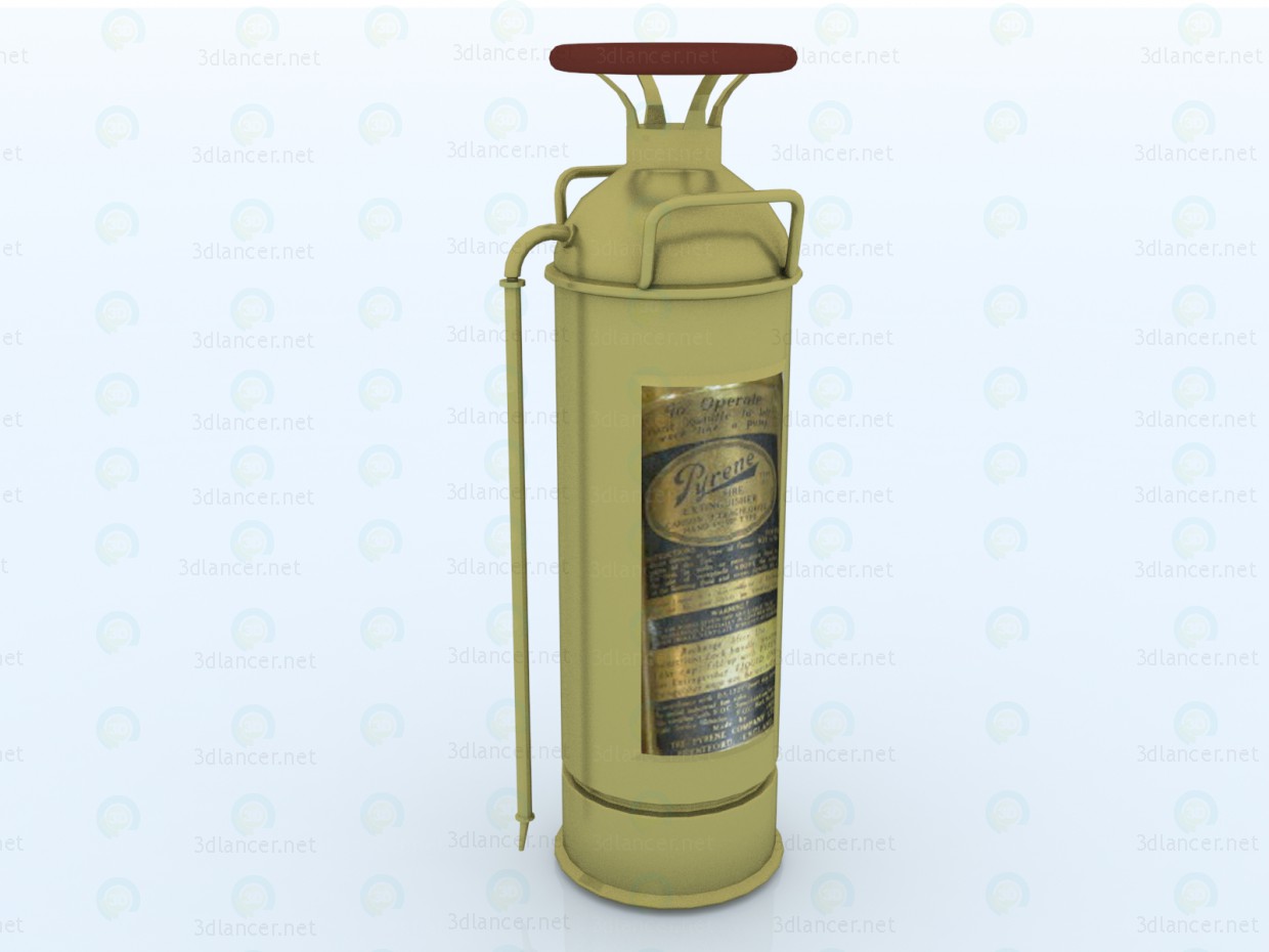 Modelo 3d Extintor de incêndio vintage - preview