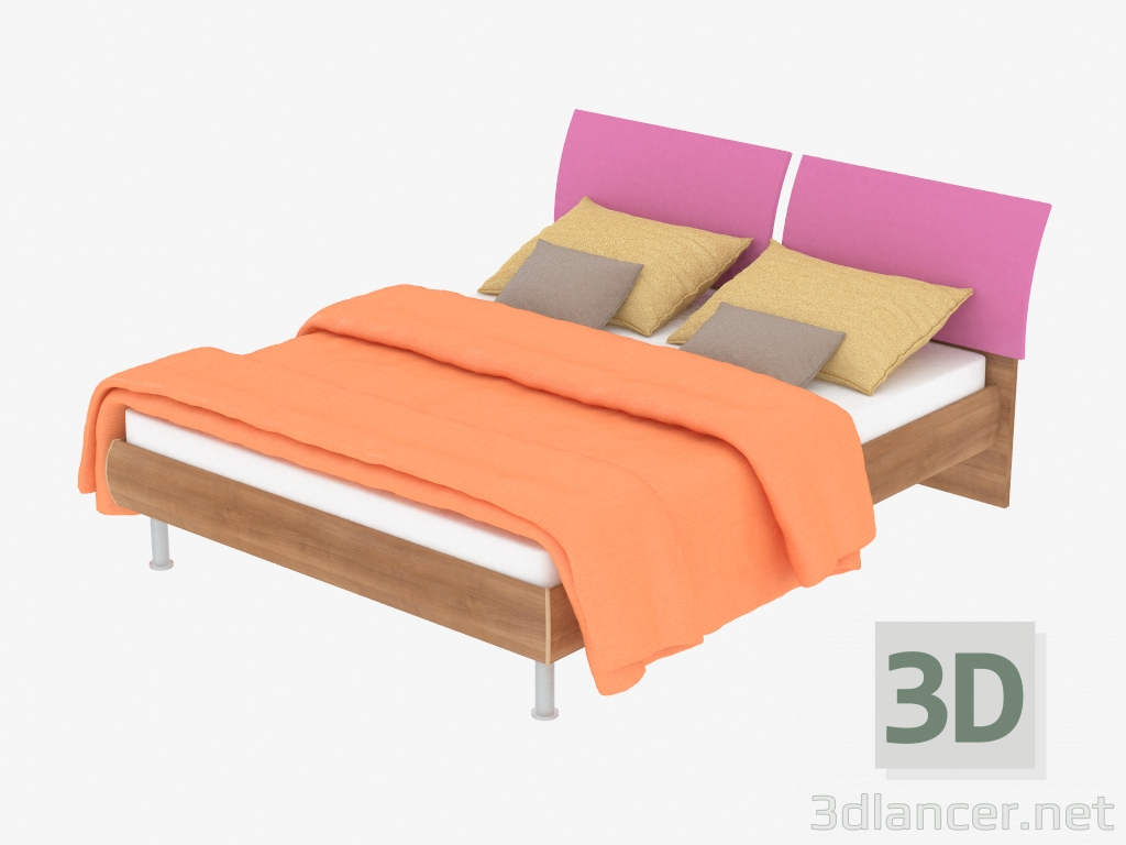 3D Modell Doppelbett (cr 27) - Vorschau