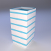 3d model ceramic vase with stripes - preview