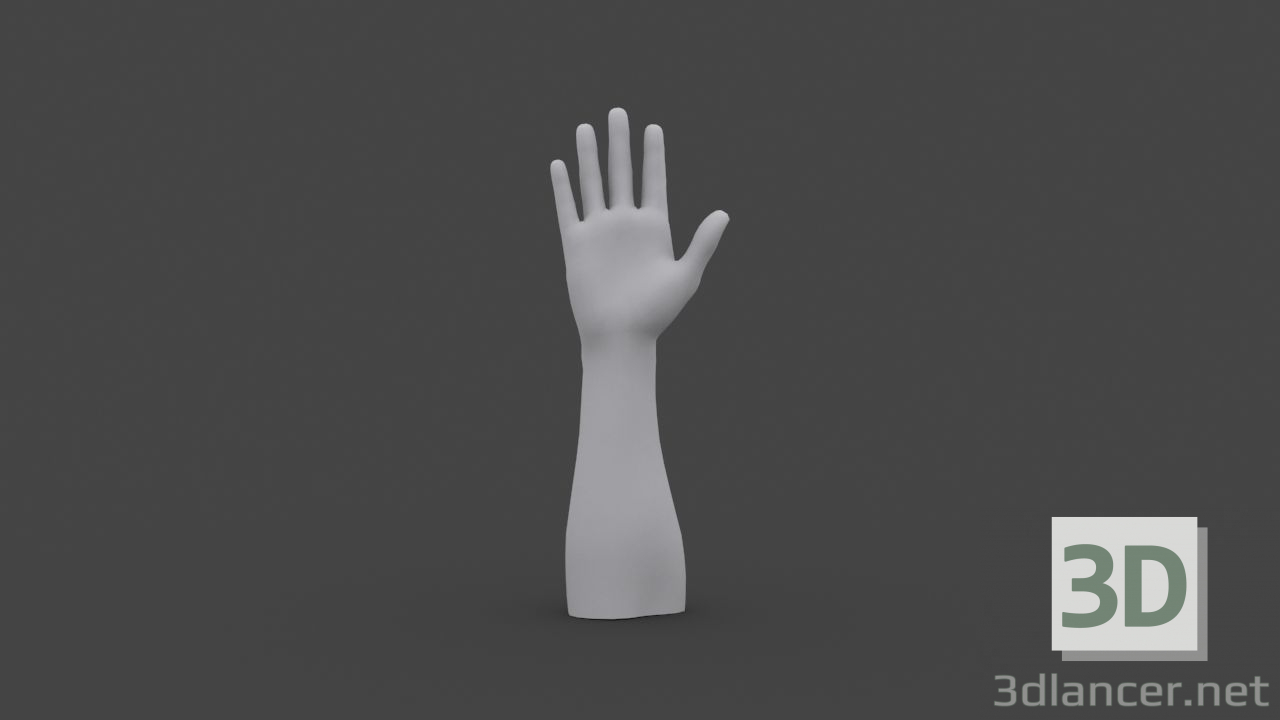 HAND-006 Mano aparejada 3D modelo Compro - render