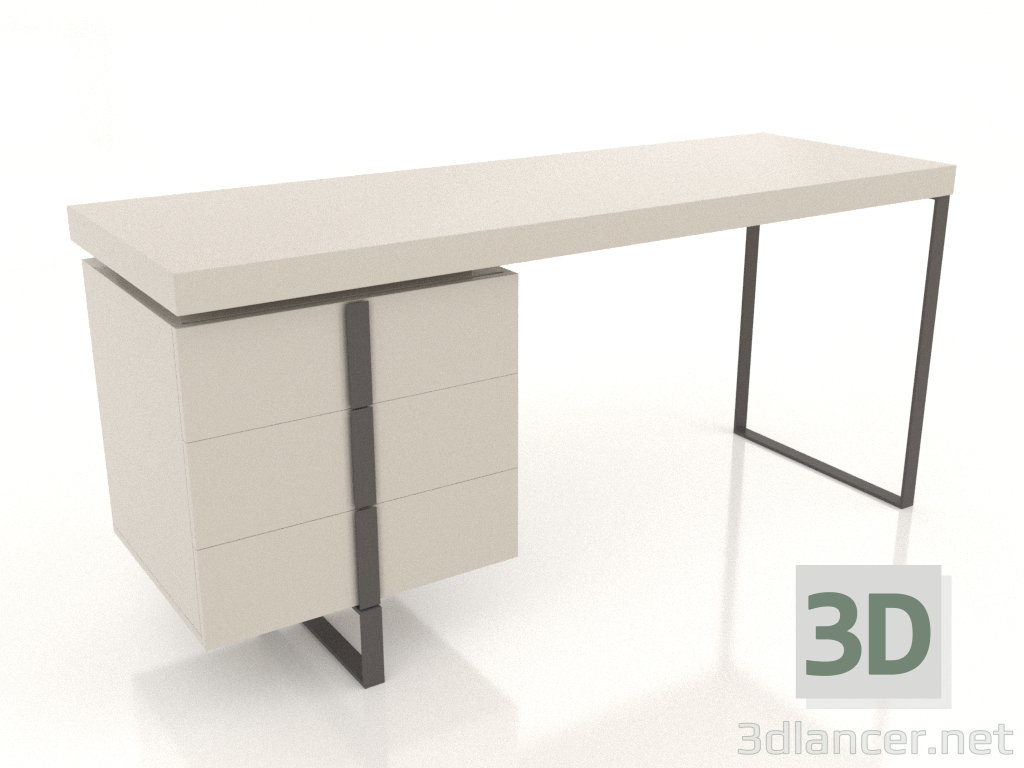 3D modeli Çalışma masası Tokyo (160X55, fildişi) - önizleme