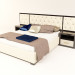 3d Bed Glamour model buy - render