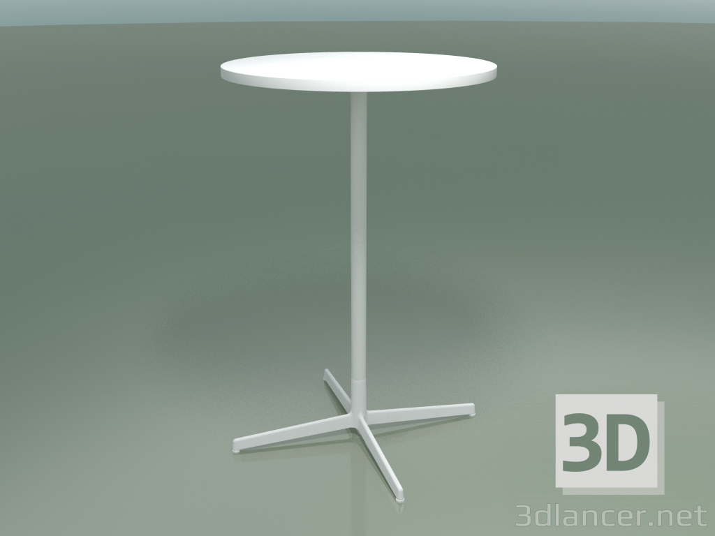 modello 3D Tavolo rotondo 5522, 5542 (H 105 - Ø 69 cm, Bianco, V12) - anteprima