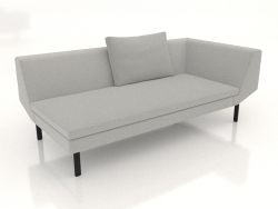 End sofa module 186 with an armrest on the right (metal legs)