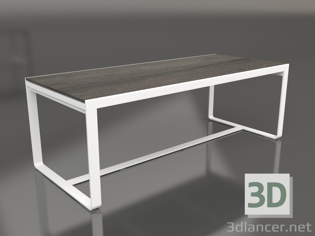 modèle 3D Table à manger 210 (DEKTON Radium, Blanc) - preview