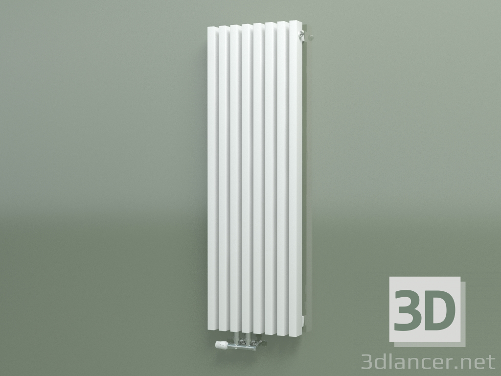 modello 3D Radiatore verticale RETTA (8 sezioni 1200 mm 60x30, bianco opaco) - anteprima