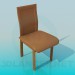 modèle 3D Chaise avec assise en cuir - preview