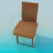 modèle 3D Chaise avec assise en cuir - preview