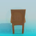 3D Modell Stuhl mit Ledersitz - Vorschau