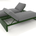 3d model Double bed for relaxation (Bottle green) - preview