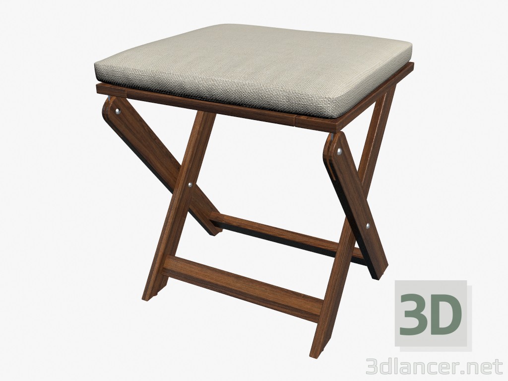 Modelo 3d Cadeira dobrável com almofada - preview