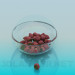 3d model Dish with strawberries - preview