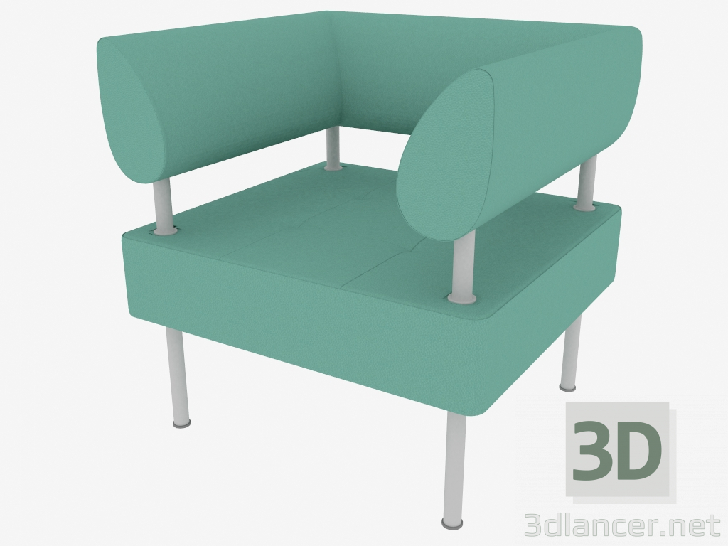 modello 3D Kare armchair (18) - anteprima