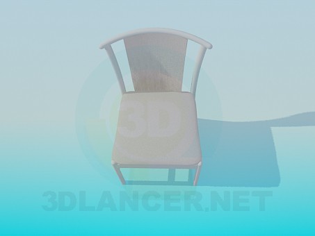 3d model Stool with back - preview