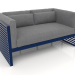 3D Modell 2-Sitzer-Sofa (Nachtblau) - Vorschau