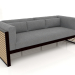 3D Modell 3-Sitzer-Sofa (Schwarz) - Vorschau