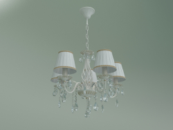 Suspension chandelier 10054-5 (white with gold - clear crystal Strotskis)