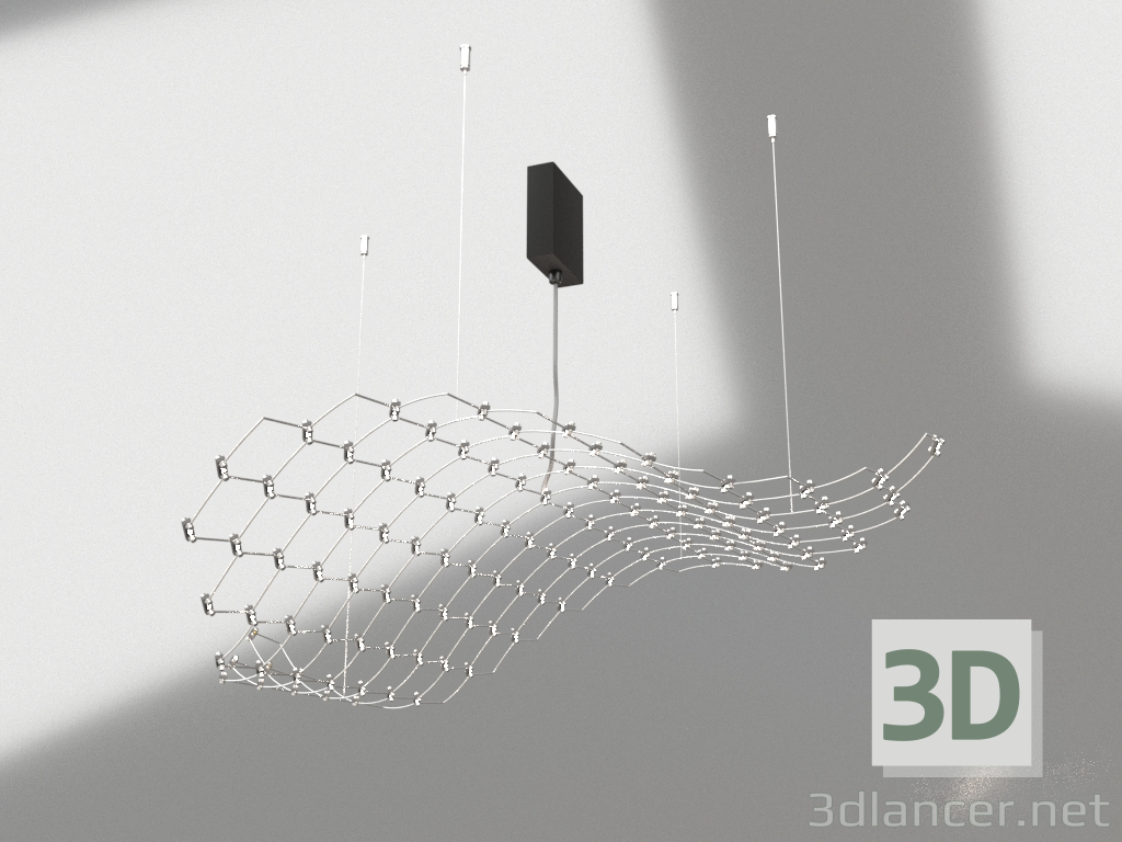 3D Modell Pendelleuchte MANTA (Option 5) - Vorschau