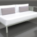 modello 3D Modulo divano, sezione 1 destra (Grigio cemento) - anteprima