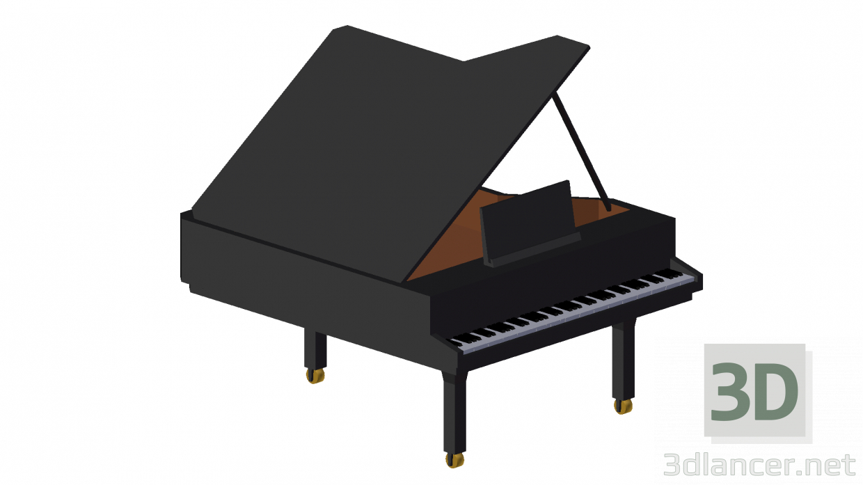 Modelo 3d Piano de cauda - preview
