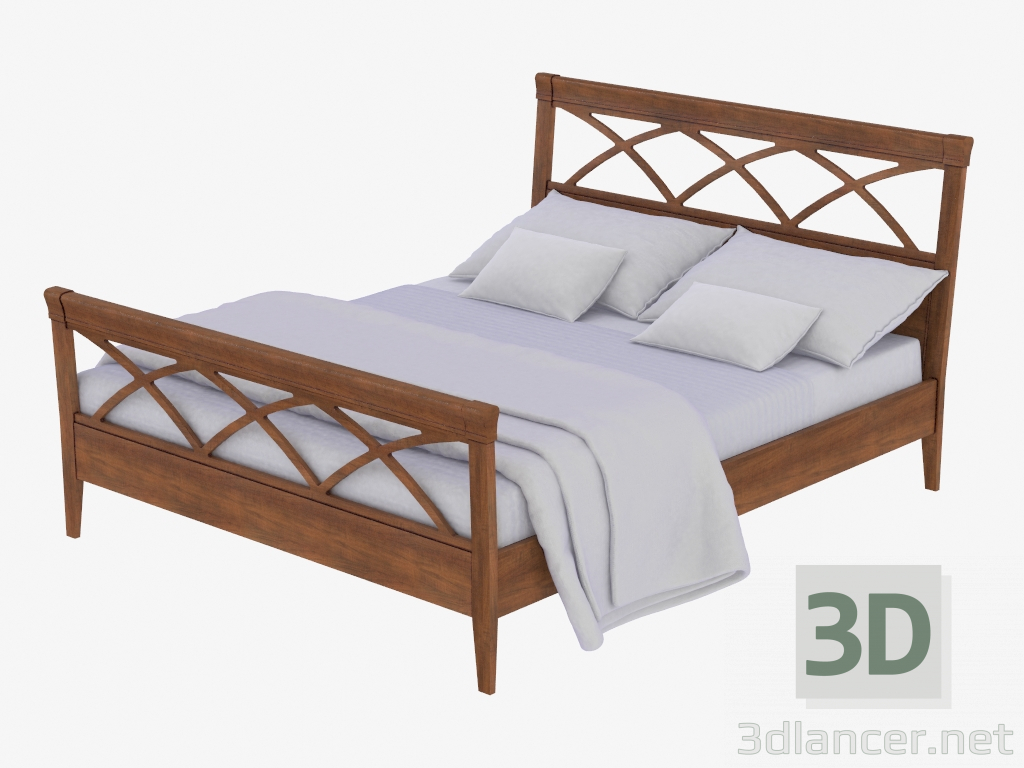 3d модель Кровать двуспальная (cr 31) – превью