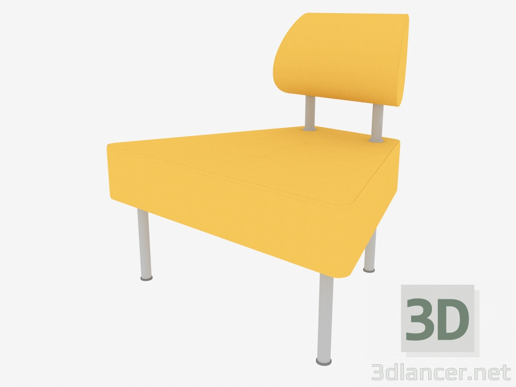 modello 3D Kare armchair (22) - anteprima
