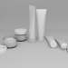 3d Cosmetic tubes and jars model buy - render